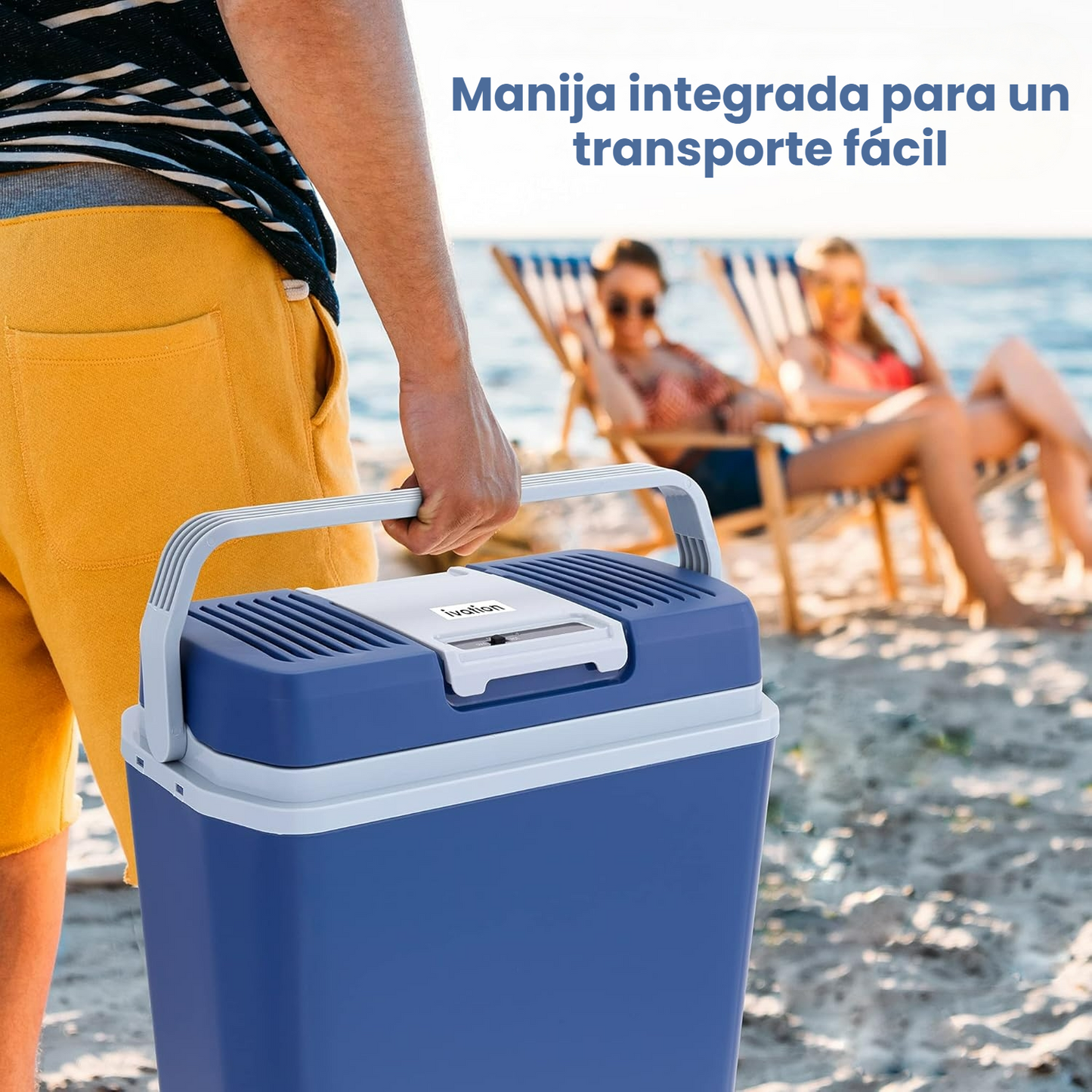 Nevera eléctrica portátil con función de calor y frío para coche y hogar
