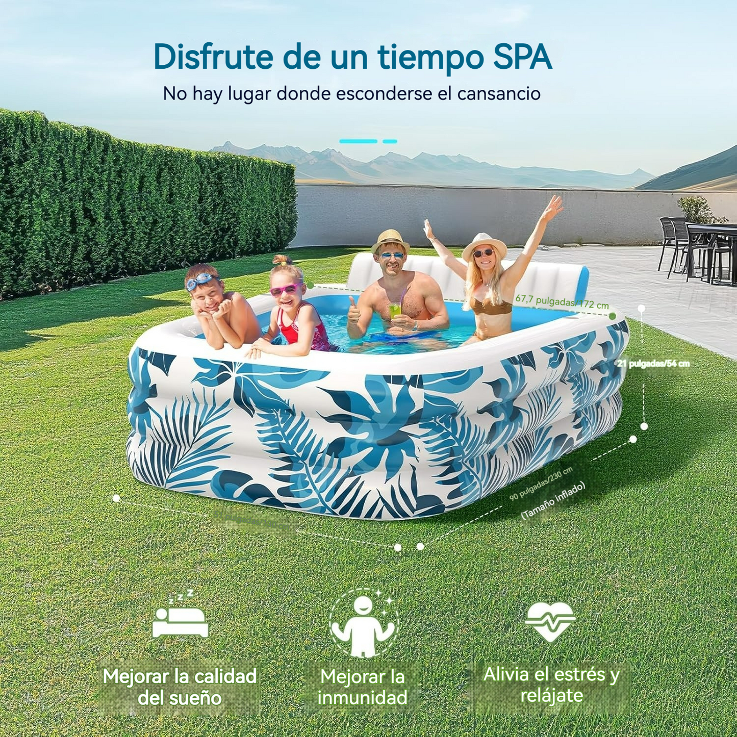 Hidromasaje Inflable Familiar XL