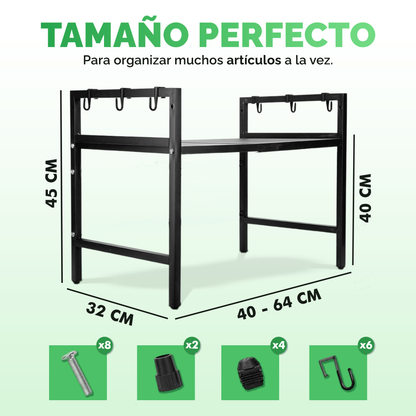 Estante Ajustable Telescópico para Cocina