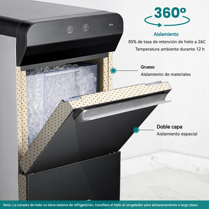 Máquina de hielo para encimera con autolimpieza