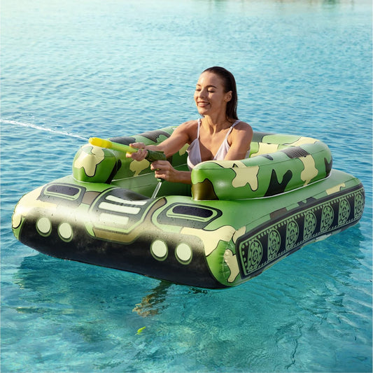 Flotador inflable con cañón de agua