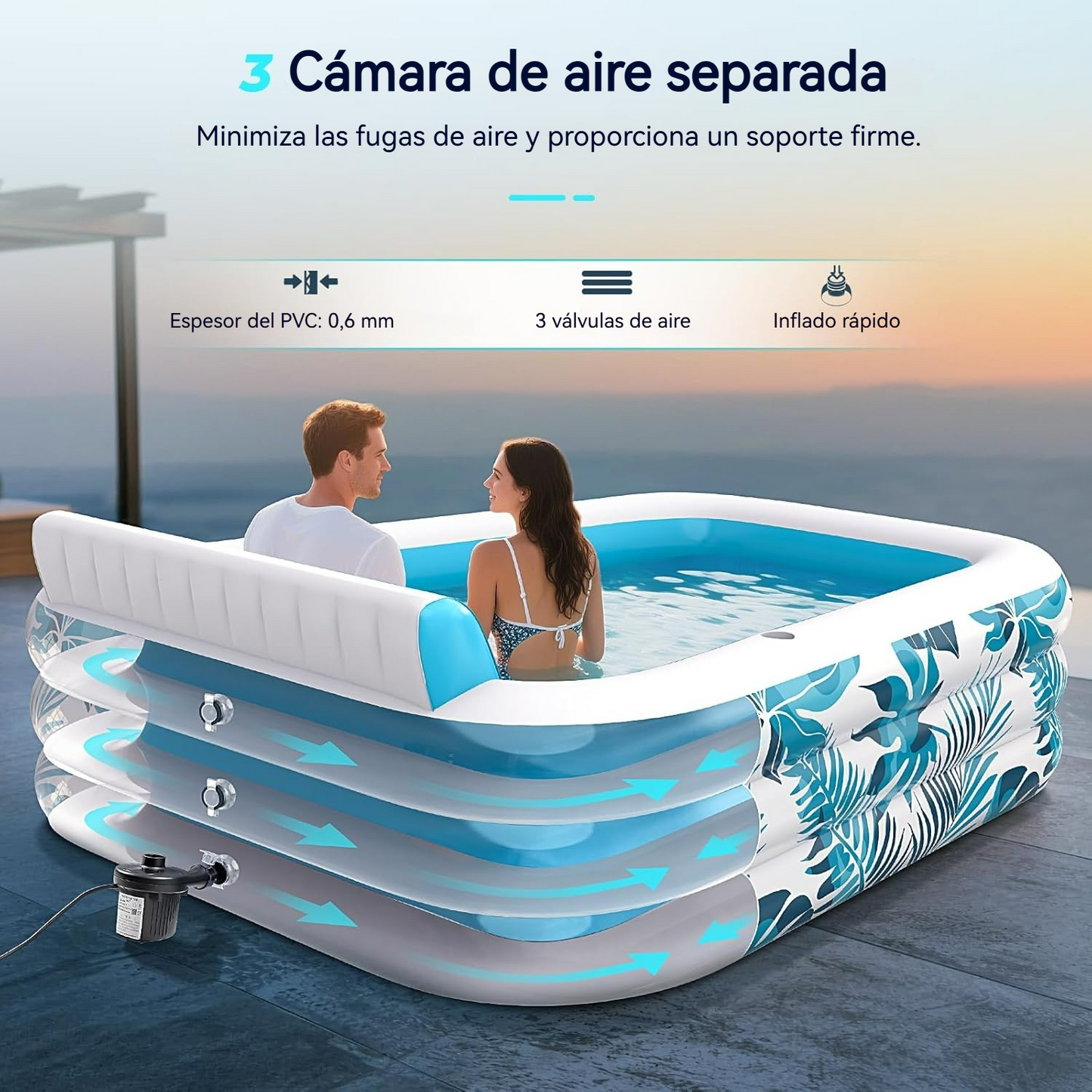 Hidromasaje Inflable Familiar XL