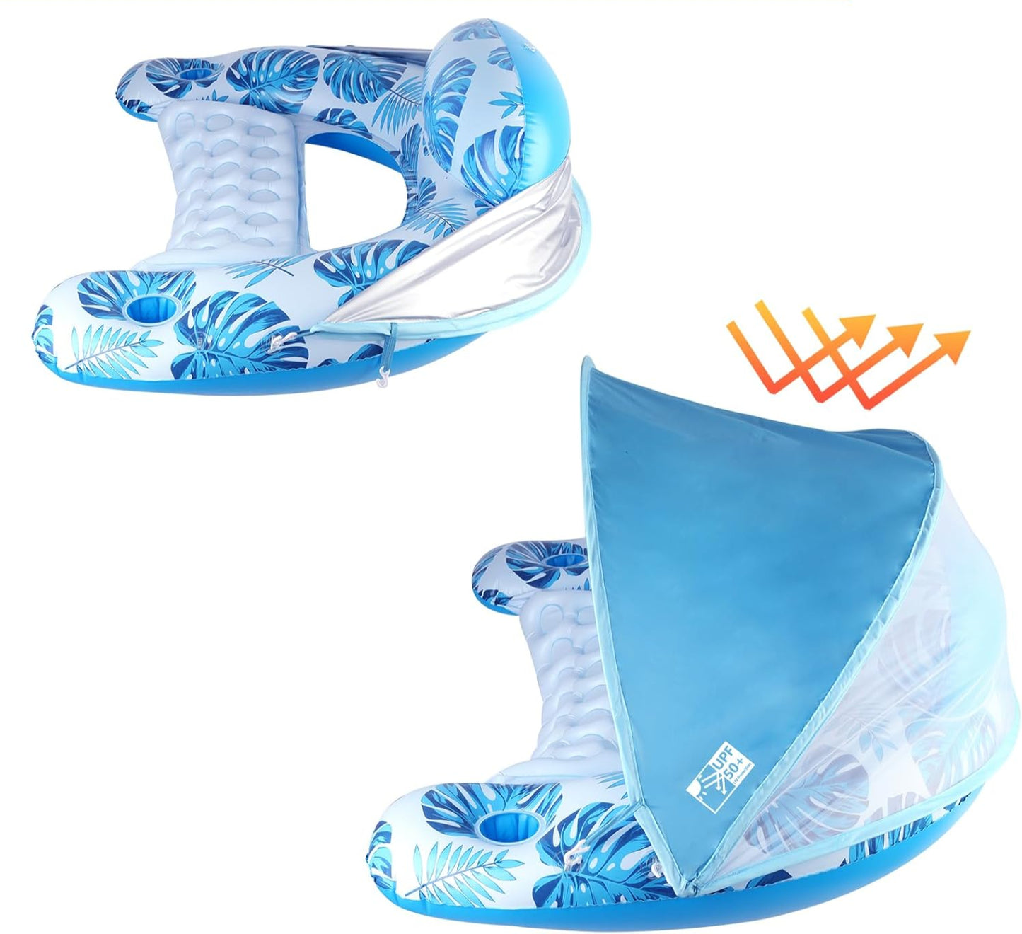 Flotador de Piscina con Sombrilla